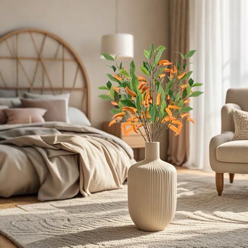 LUEYAO Small Artificial Chilli Pepper Stem for Home Decor