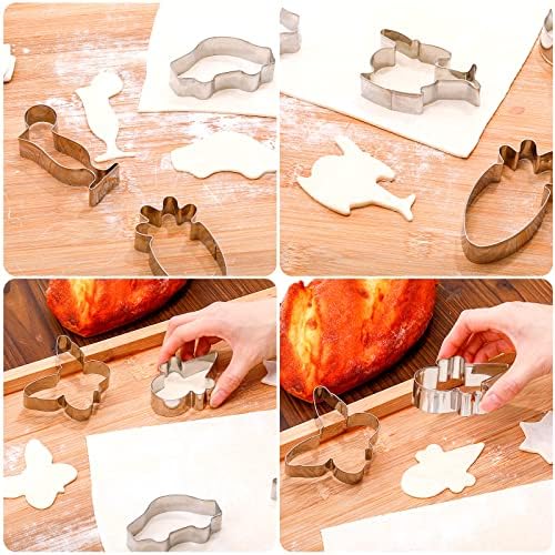 Stainless Steel Metal Cookie Cutters Set by Yinder - 108 Pcs Multipurpose Baking Tools