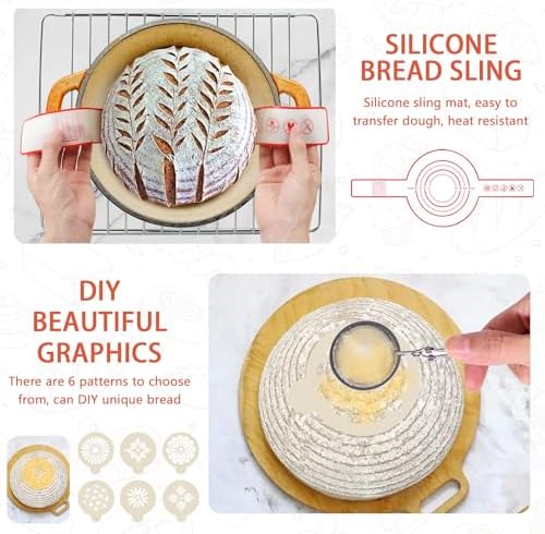PeacePeo Sourdough Starter Kit with Proofing Baskets
