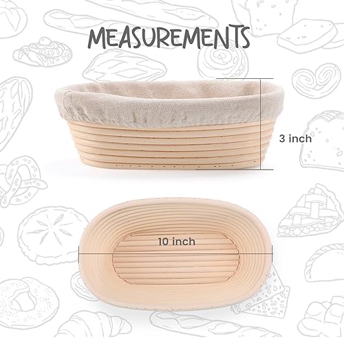 Sourdough Bread Proofing Basket Set
