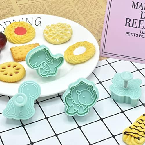 4 Pack Dinosaur Cookies Cutter Mold