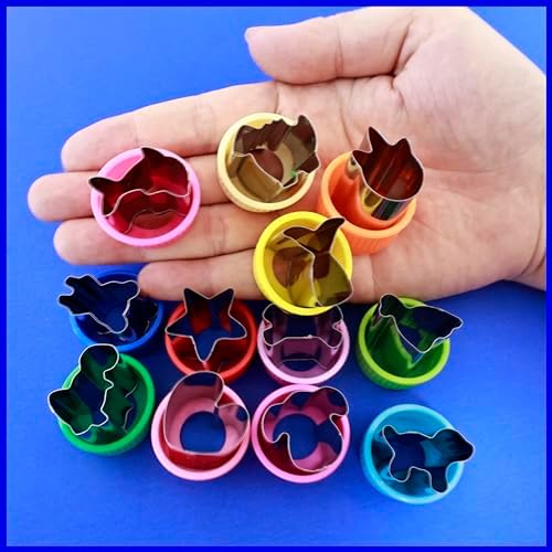 Mini Vegetable Cutter Set for Kids 12 Shapes Baking Fun Visual Appealing