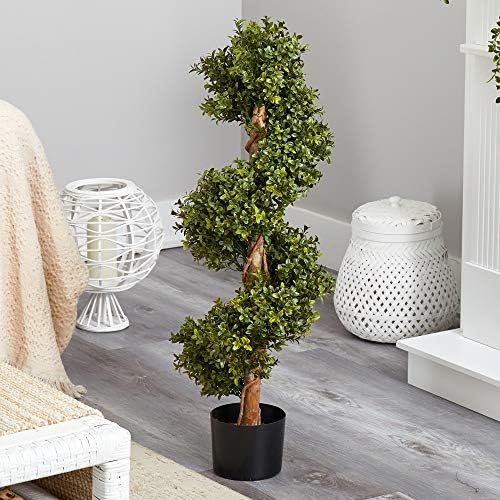 Distinct 33ft Boxwood Spiral Artificial Tree