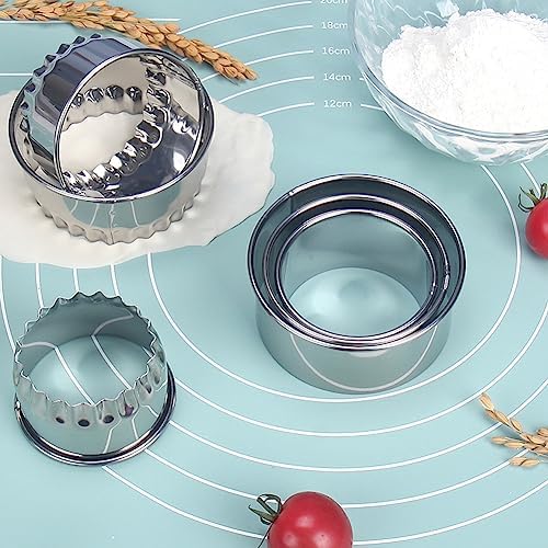 Flared Edge Round Cookie Cutters Stainless Steel