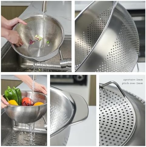 188 stainless steel microwell colander 5QT_large_capacity_with_handle