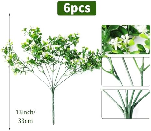6 Pack Realistic Artificial Flowers