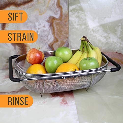 Sturdy Expandable Colander for Efficient Kitchening