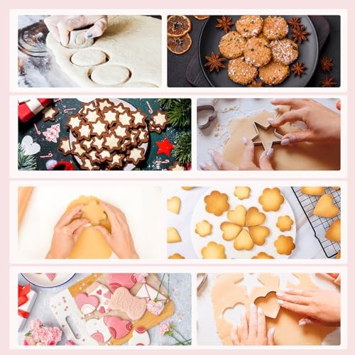 CUNSENR Cookie Cutters Set of 12 - 4 Shapes 12 Sizes