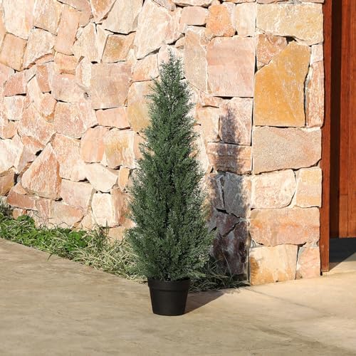 3FT Realistic Faux cedar topiary set of 2