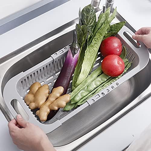 Adjustable Over-the-Sink Colander for Kitchen Ductility