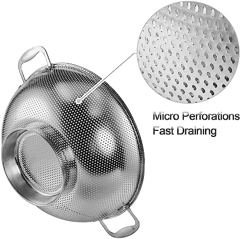 Premium 6-Qt 188 Stainless Steel Colander