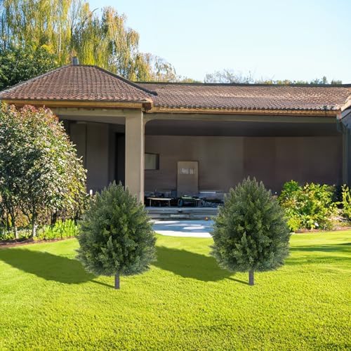 Vibrant 2-Pack Artificial Cypress Topiaries