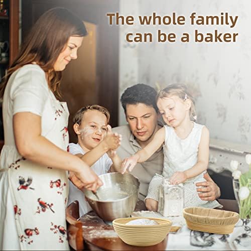 Banneton Bread Proofing Basket Sourdough Starter Kit Beginner-Friendly Easy to Use