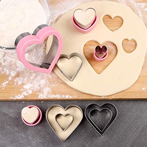 BakingWorld Heart Cookie Cutter Set