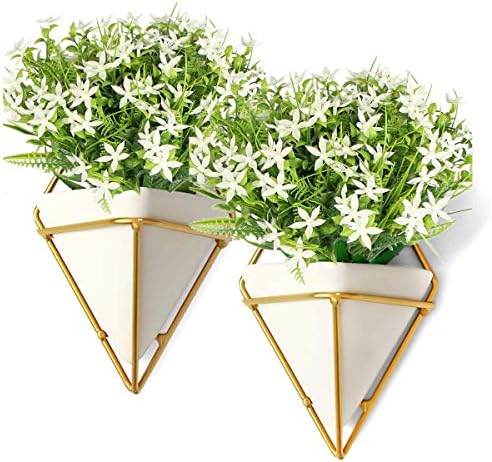 6Pcs Artificial UV-Resistant Flowers Outdoor Fake Plant