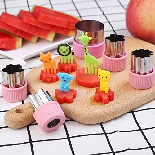 Personalized Kids Veggie and Food Cutters with Unique Animal Stamps