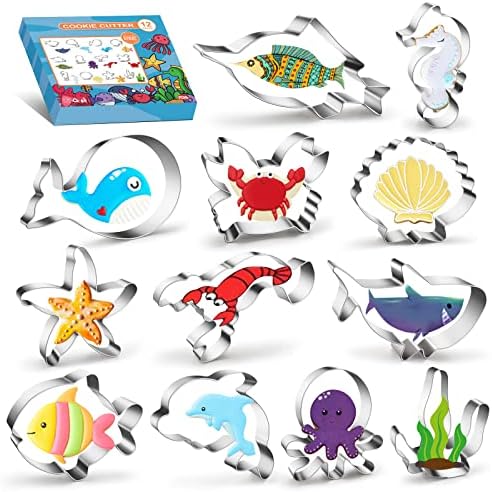 Kids 12pc Ocean Animal Cookie Cutters