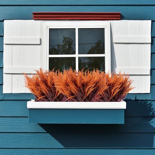 Jelofly 12 Bundles Fake Boston Ferns for Fall Decorations