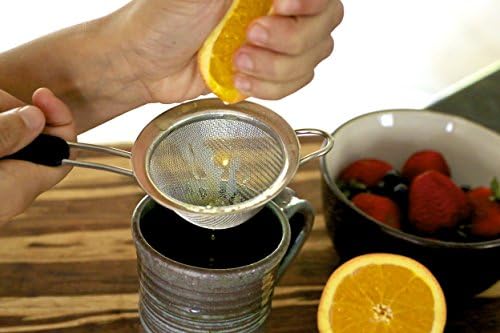 LiveFresh Fine Mesh Stainless Steel Tea Strainer with Non-Slip Handle - 3 Inch