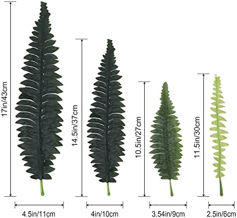 Large Fake Ferns with Silk Leaves Boston Fern Bundle