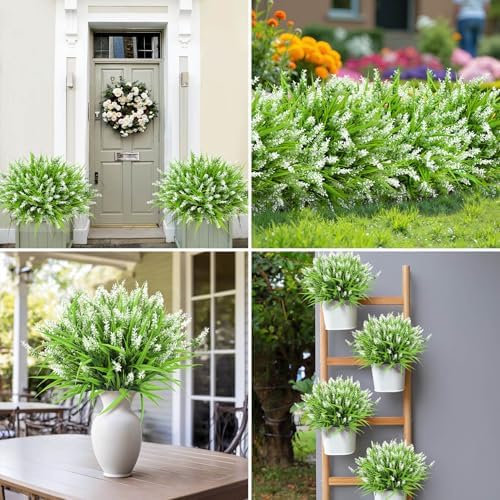 Ouddy Decor Fake Outdoor artificial planted flowers 24 bundles
