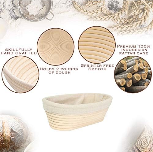 YAANI Sourdough Starter Kit with Banneton Baskets and Baking Tools