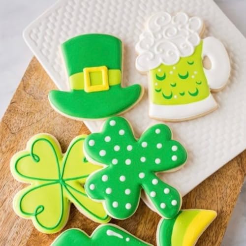 Shamrock Cookie Cutters 4PC Set for Baking Boys Girls Irish Styles