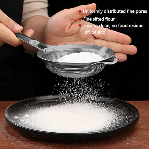 Premium Stainless Steel Punch Hole Sieve Set with Handle for Kitchen Use