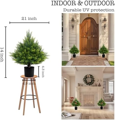 JoyPower 19 artificial cedar topiary ball tree
