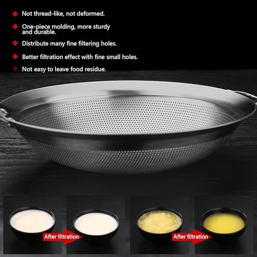 Premium Stainless Steel Punch Hole Sieve Set with Handle for Kitchen Use