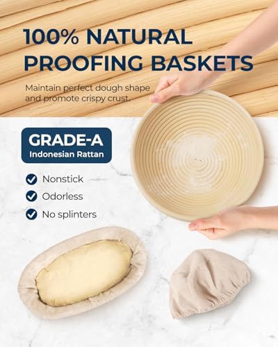 Pro-Grade Banneton Proofing Basket Set