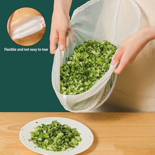3-Piece Reusable Straining Bags for Kitchen