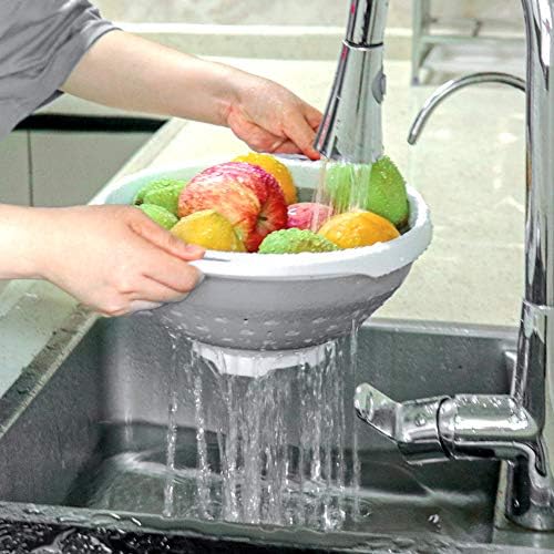Easy to Use Foldable Colander - Space-Saving Kitchen Essential for Pasta Veggies