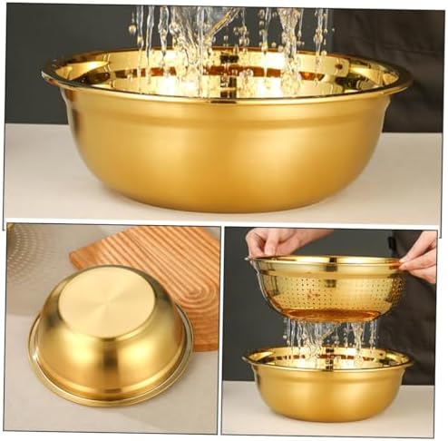 Stainless Steel Colander Set for Kitchen Use