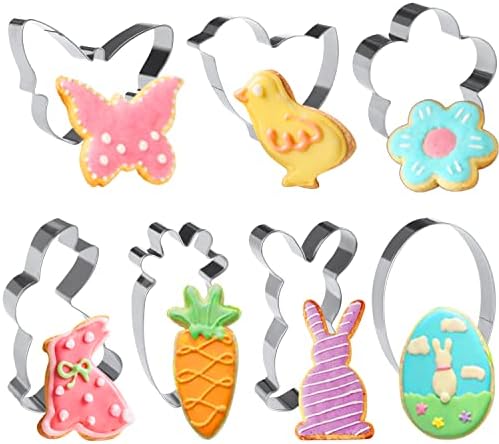 Stainless Steel Easter Cookie Cutters 7 Piece Set