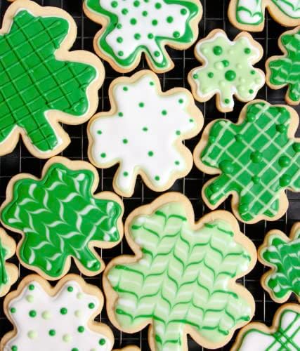 St Patricks Day Clover Cookie Cutter Set 3-Piece Stainless Steel Shamrock Design