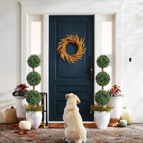 Faux Boxwood Ball Tree Outdoor