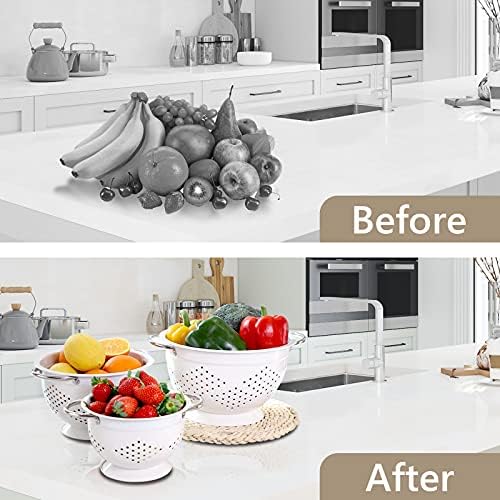 Quick-Draining 3-Piece Colander Set for Kitchen Use