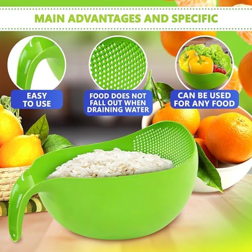Effortless Rice Vegetable Washers with Handle