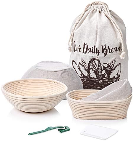 7-Piece Sourdough Banneton Basket Set for Perfect