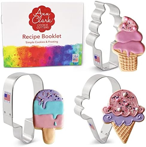 Ann Clark Ice Cream Cookie Cutters 3-Piece Set