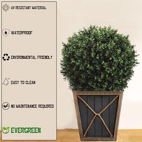 Real Touch Leaves Artificial Topiary Trees Set of 2