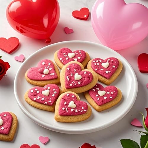 Sturdy Durable Heart Cookie Cutter Set for Valentines Day