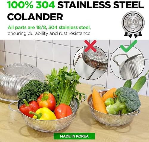 COMPORT K Premium 188 304 Stainless Steel Strainer Set of 3