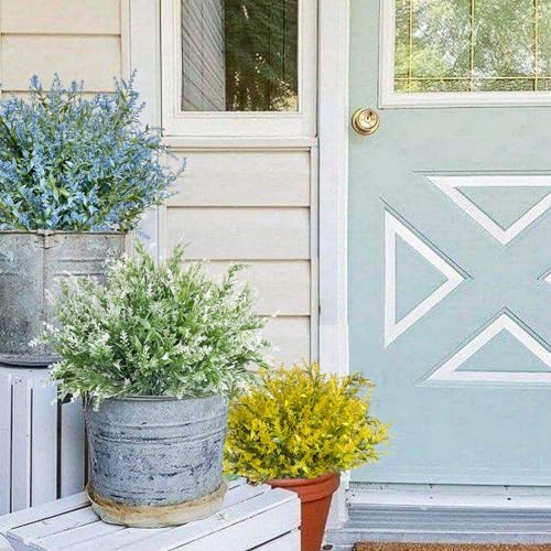 Lakiyfye Lavender Outdoor Fake Shrubs 10-Bundle