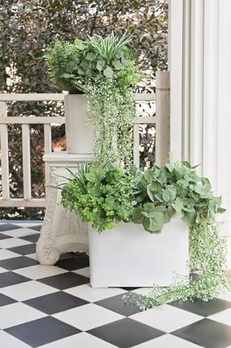 19-Piece Outdoor Boxwood Faux Plants
