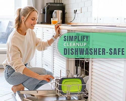 Collapsible Silicone Kitchen Colander Strainer 6 qt