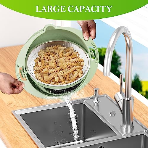 4-in-1 Colander Set with Bowl for Kitchen Essential Durable Aesthetic