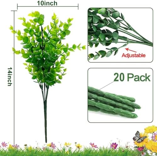 turnmeon 20 bundles artificial plants for spring summer decor