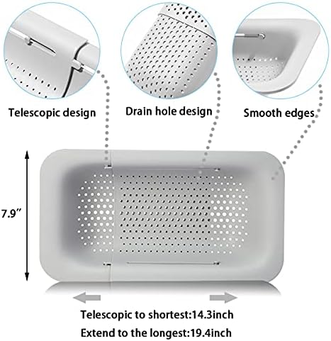 Collapsible Sink Colander White